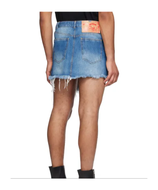 Belt-Loop Denim Skirt