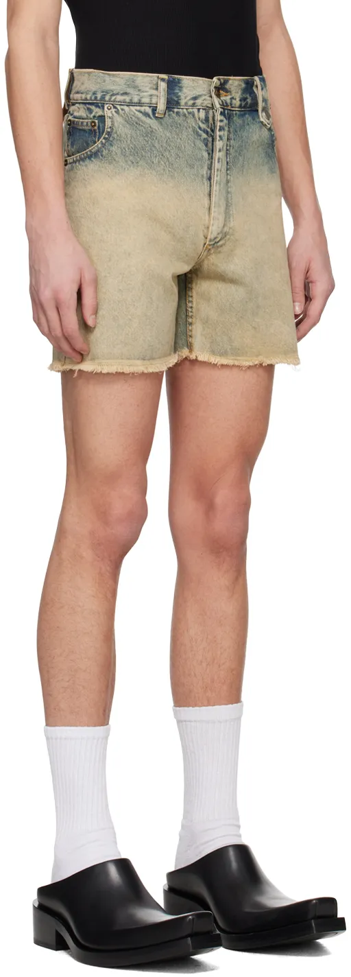 Belt-Loop Denim Shorts
