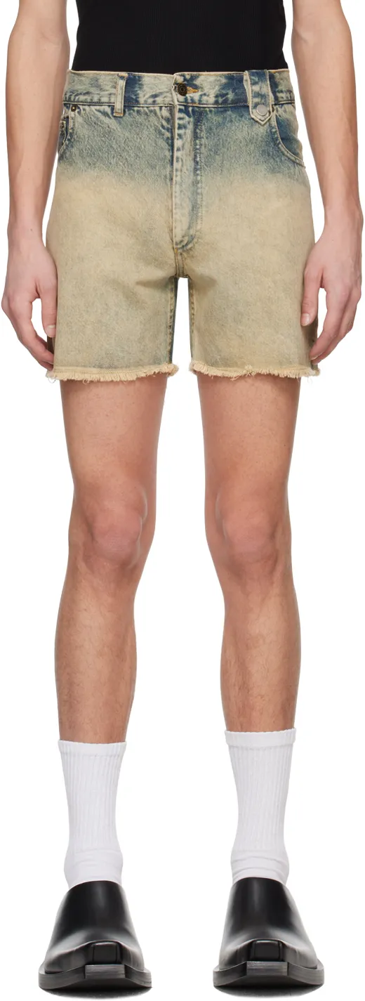 Belt-Loop Denim Shorts