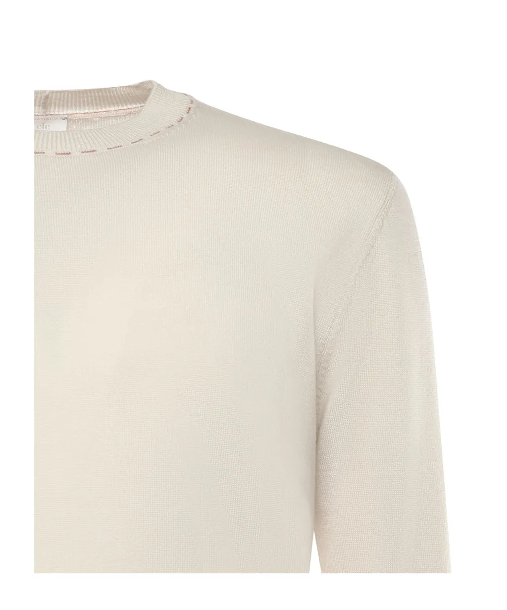 Ribbed Crew Neck Sweater