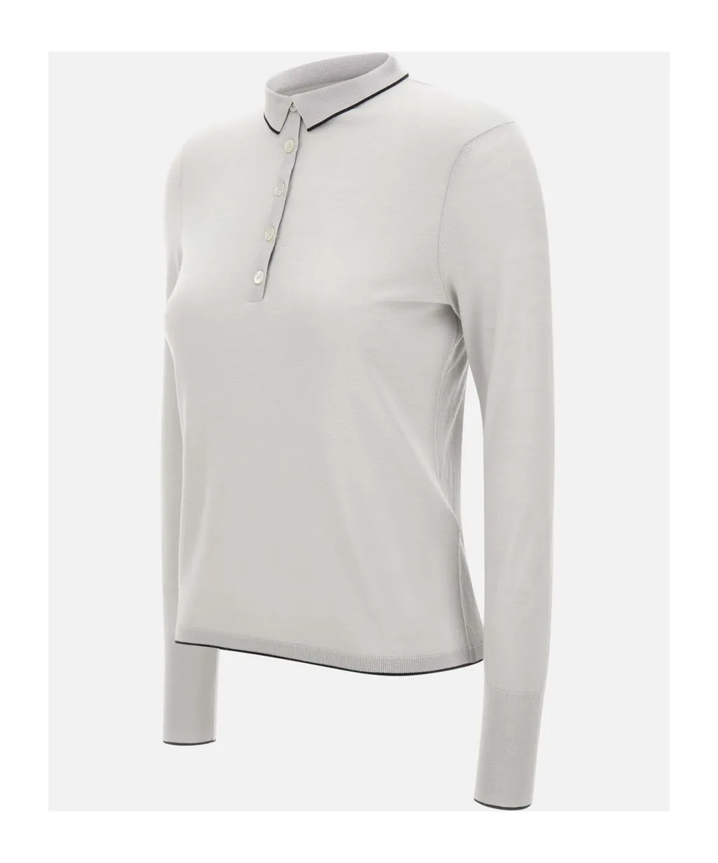 Long-Sleeved Polo Shirt
