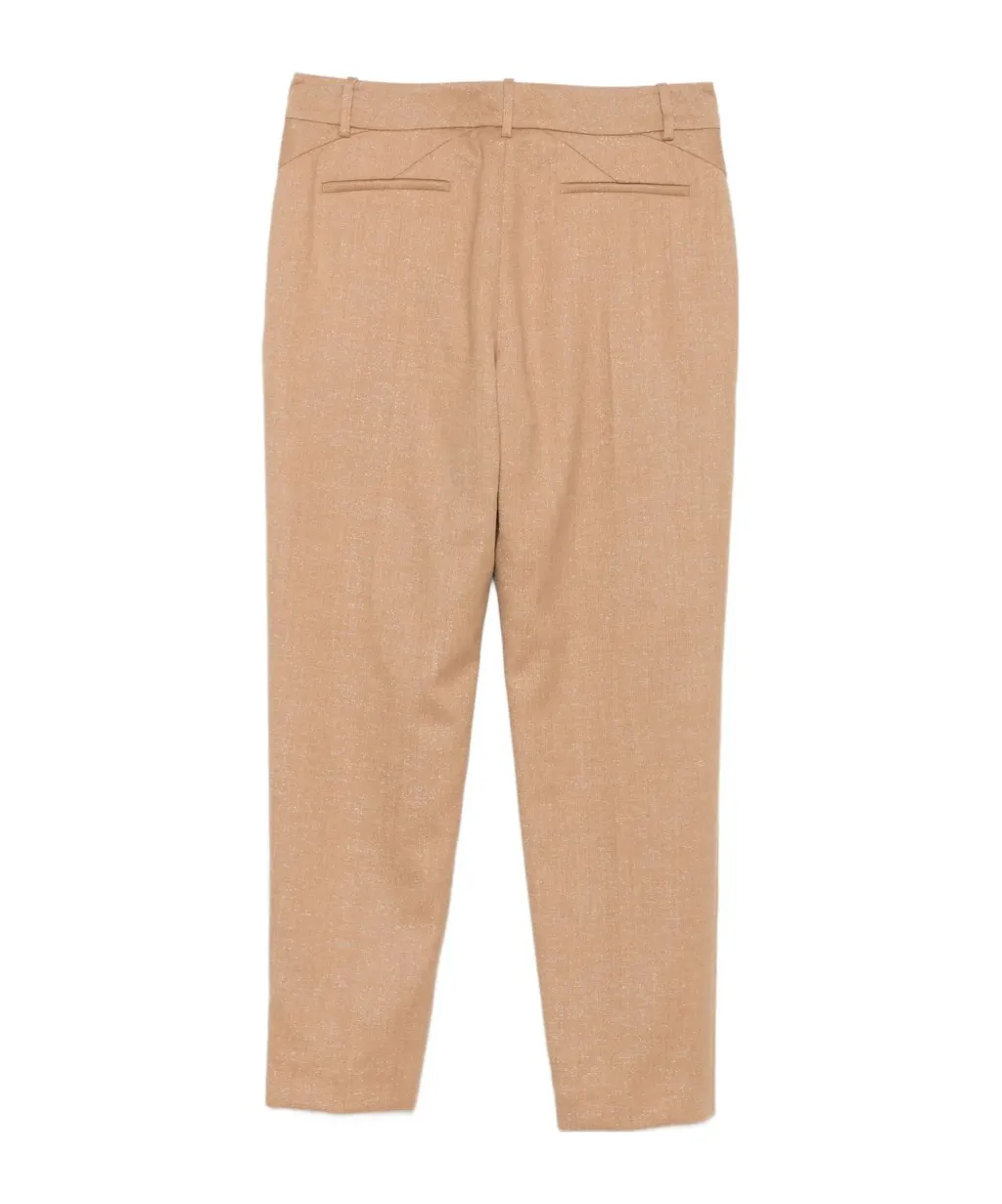 Pleated Zipper Casual Pants