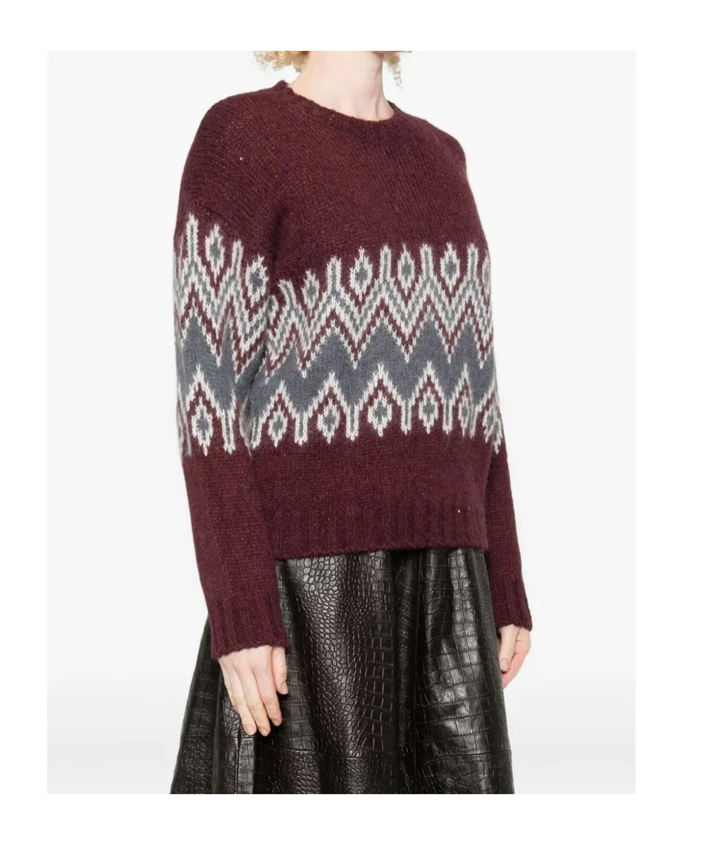 Fairisle-Pattern Crew-Neck Sweater