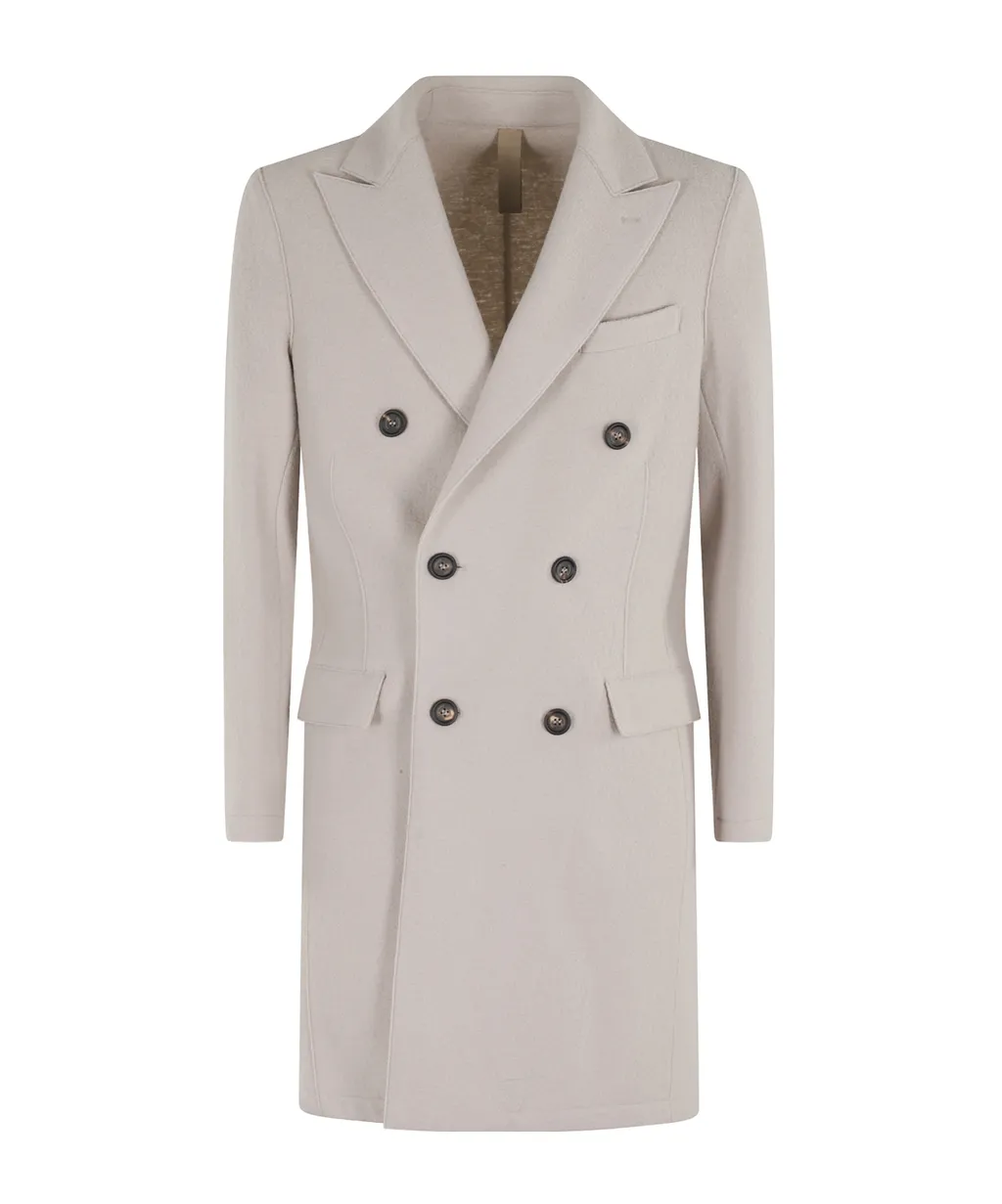 Double-Breasted Long-Sleeve Coat