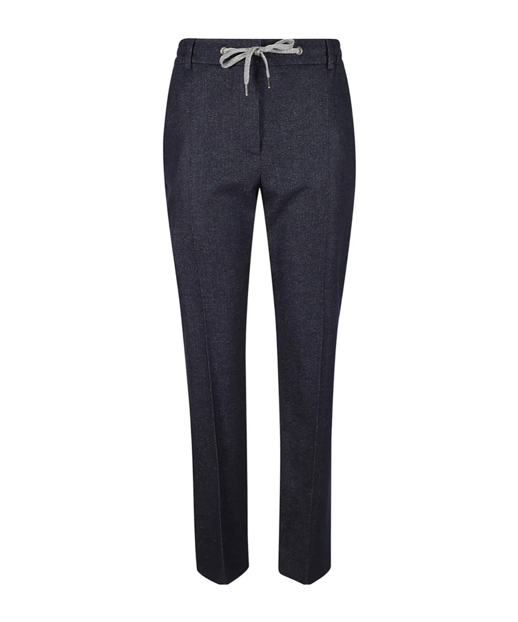 Drawstring Wool Trousers