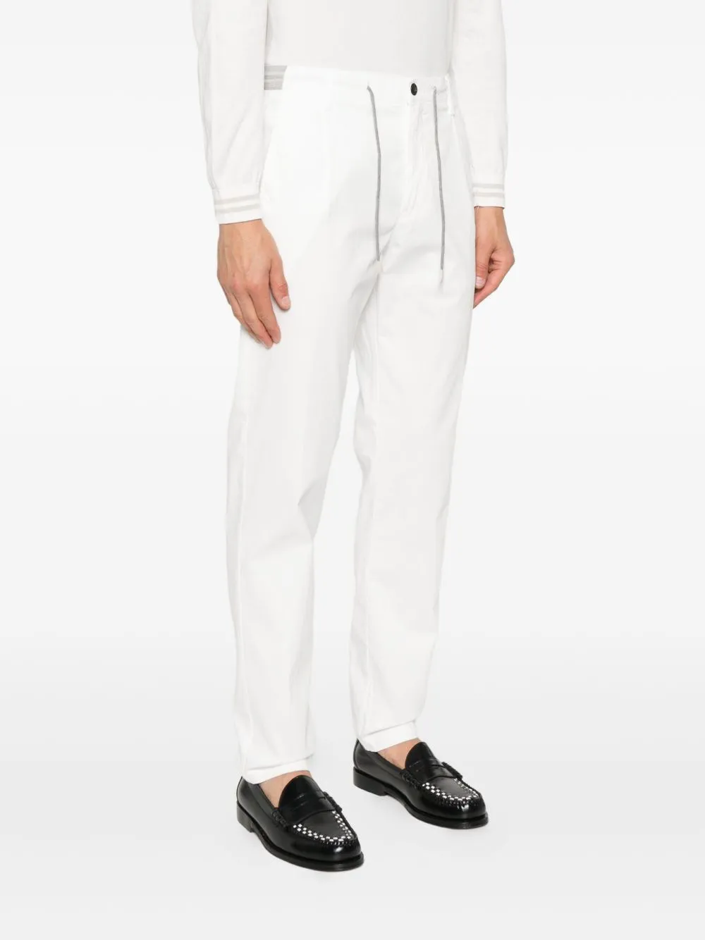 Pleated Drawstring-Waist Trousers