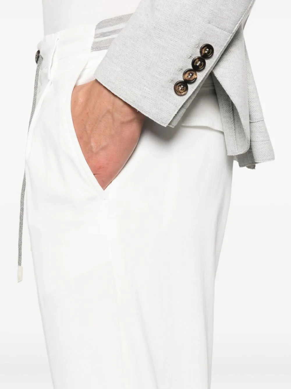 Pleated Drawstring-Waist Trousers