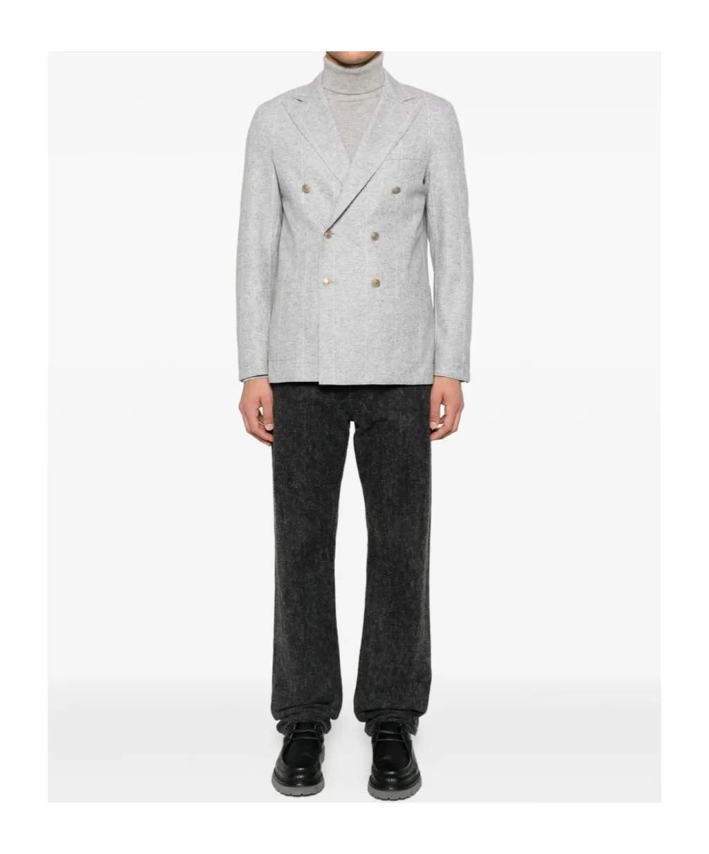 Pinstripe Double-Breasted Jacket