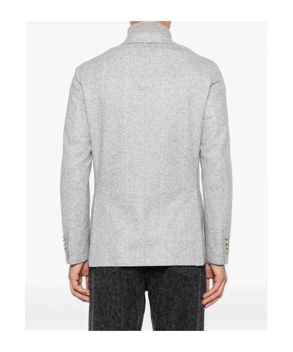 Pinstripe Double-Breasted Jacket
