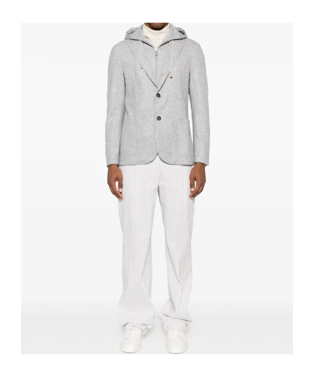 Hooded Wool Blazer