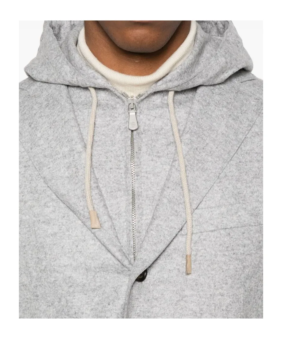 Hooded Wool Blazer
