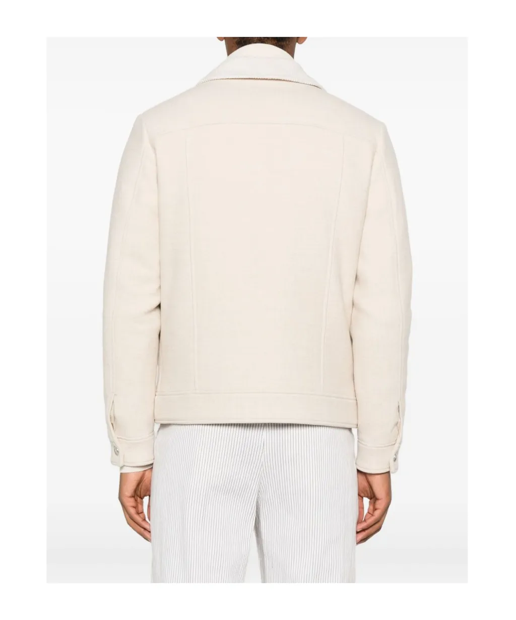 Corduroy Collar Button Casual Jacket