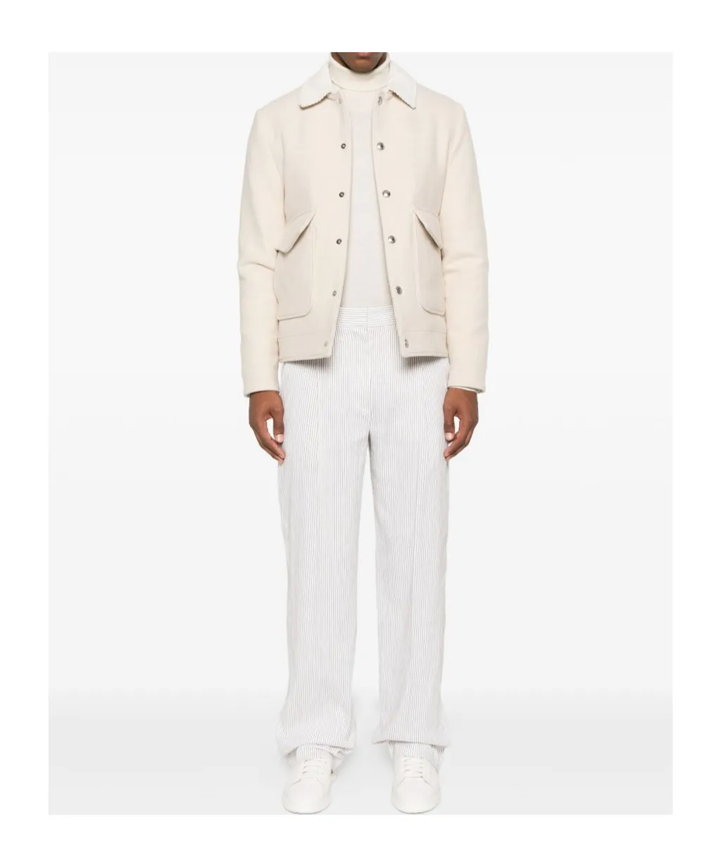 Corduroy Collar Button Casual Jacket