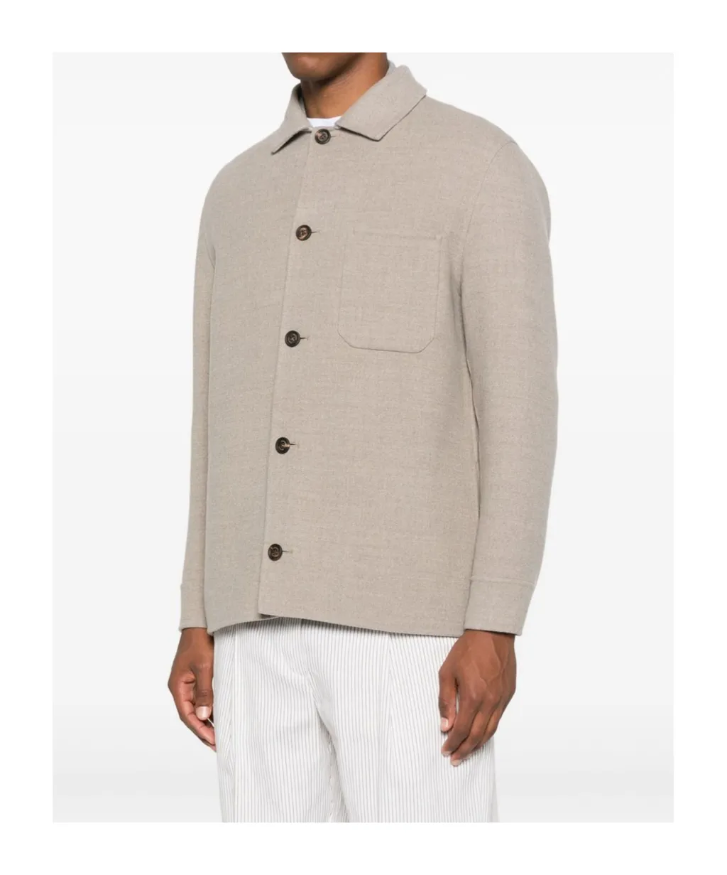 Button-Snap Pocket Casual Jacket