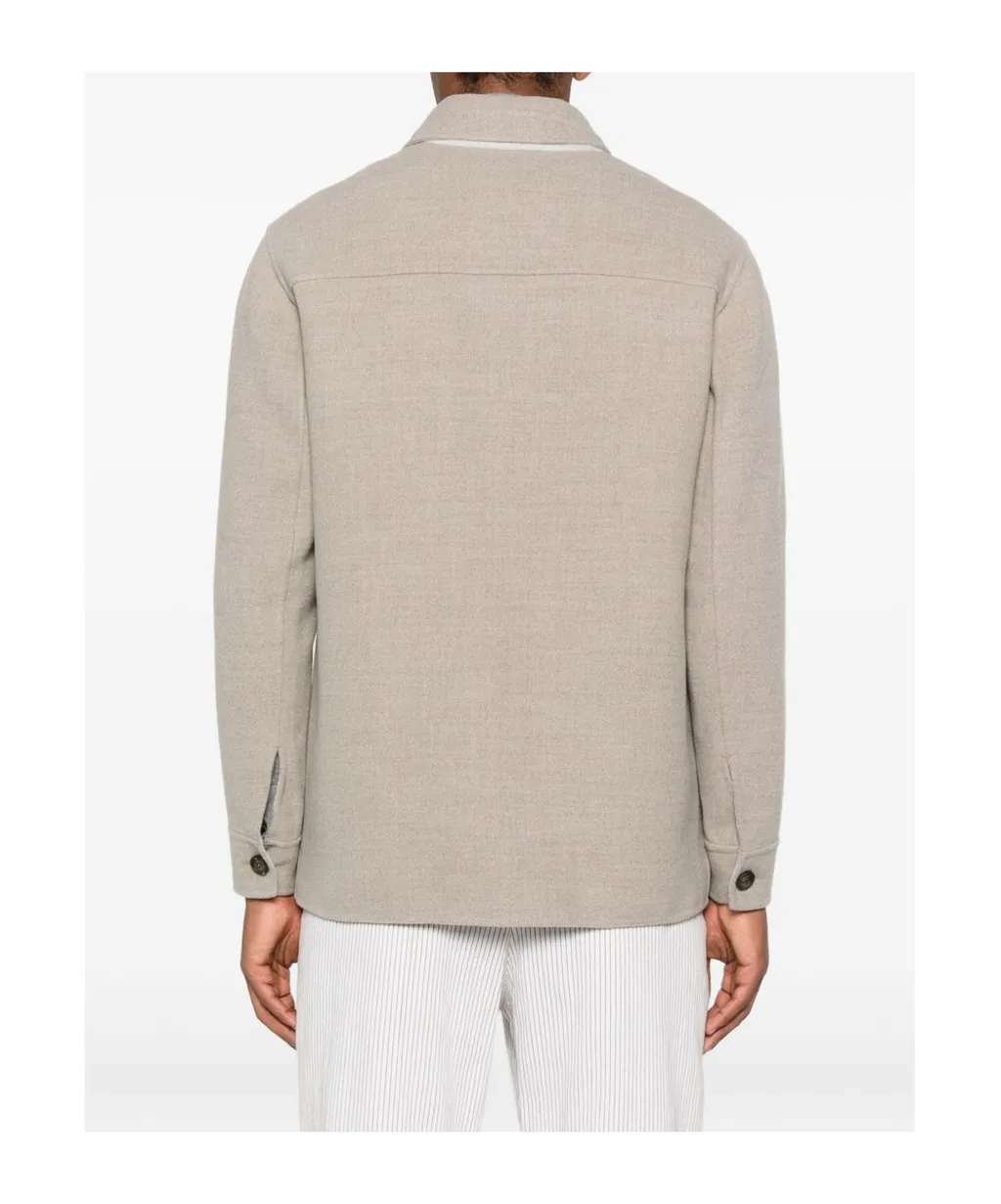 Button-Snap Pocket Casual Jacket