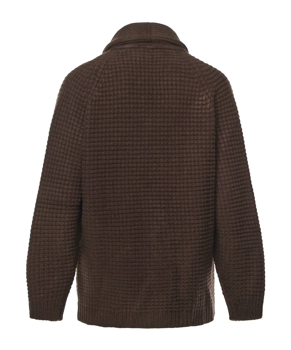 Buttoned V-Neck Knitwear