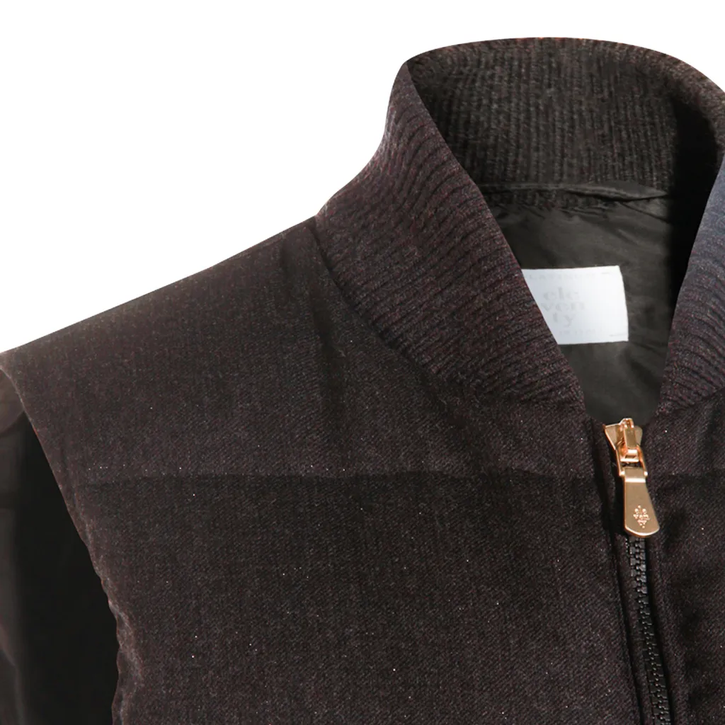 Ribbed Collar Vest