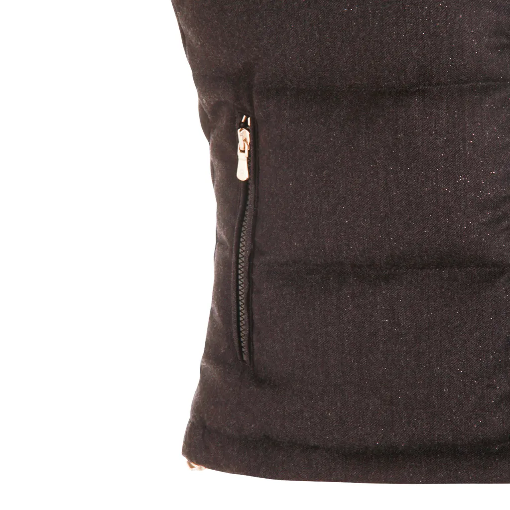 Ribbed Collar Vest