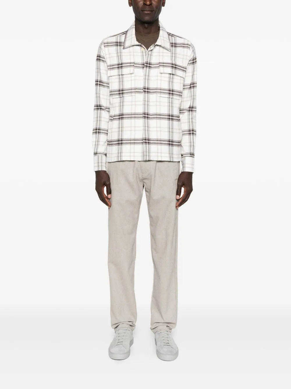 Plaid Long-Sleeved Shirt