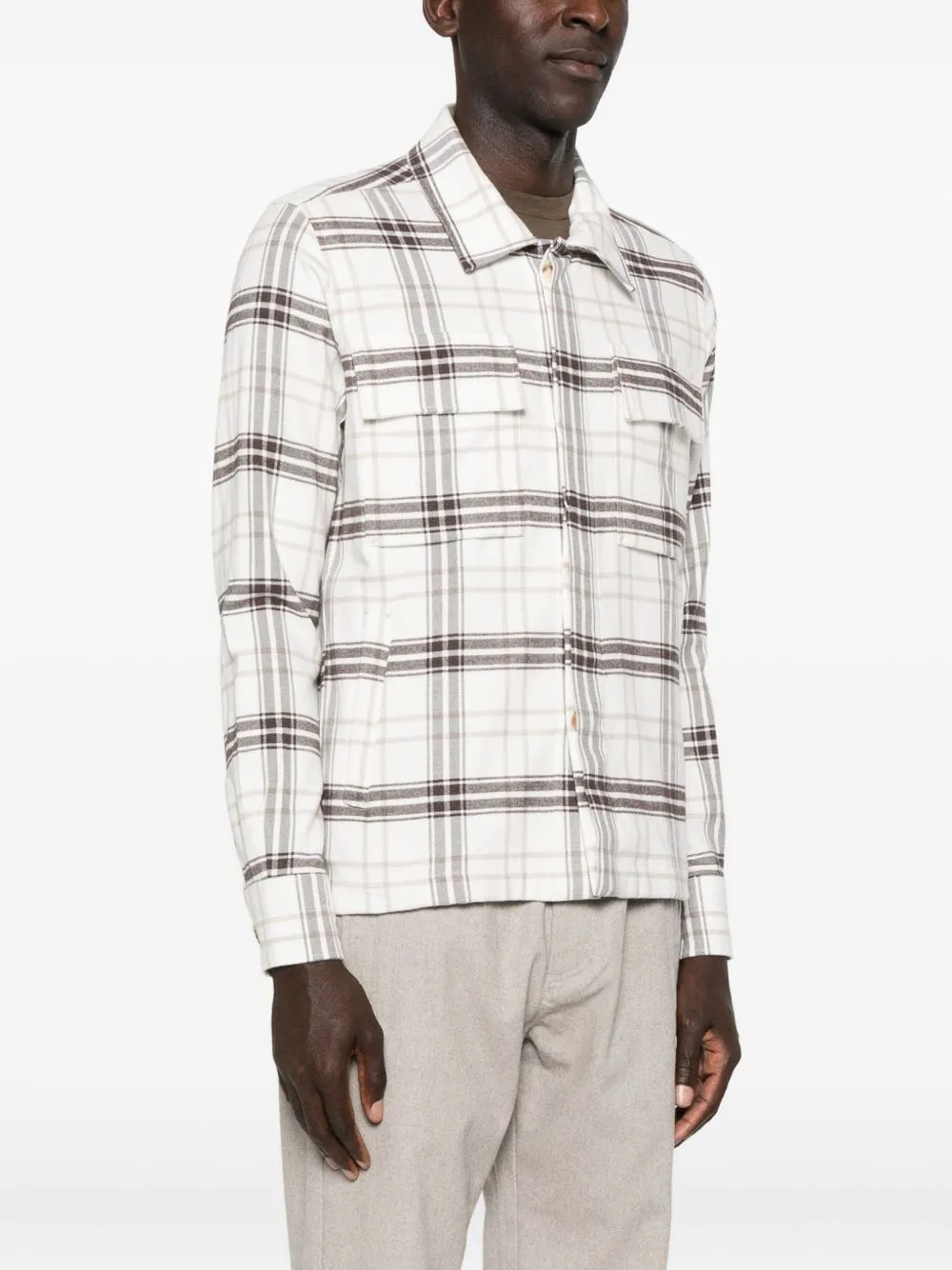 Plaid Long-Sleeved Shirt