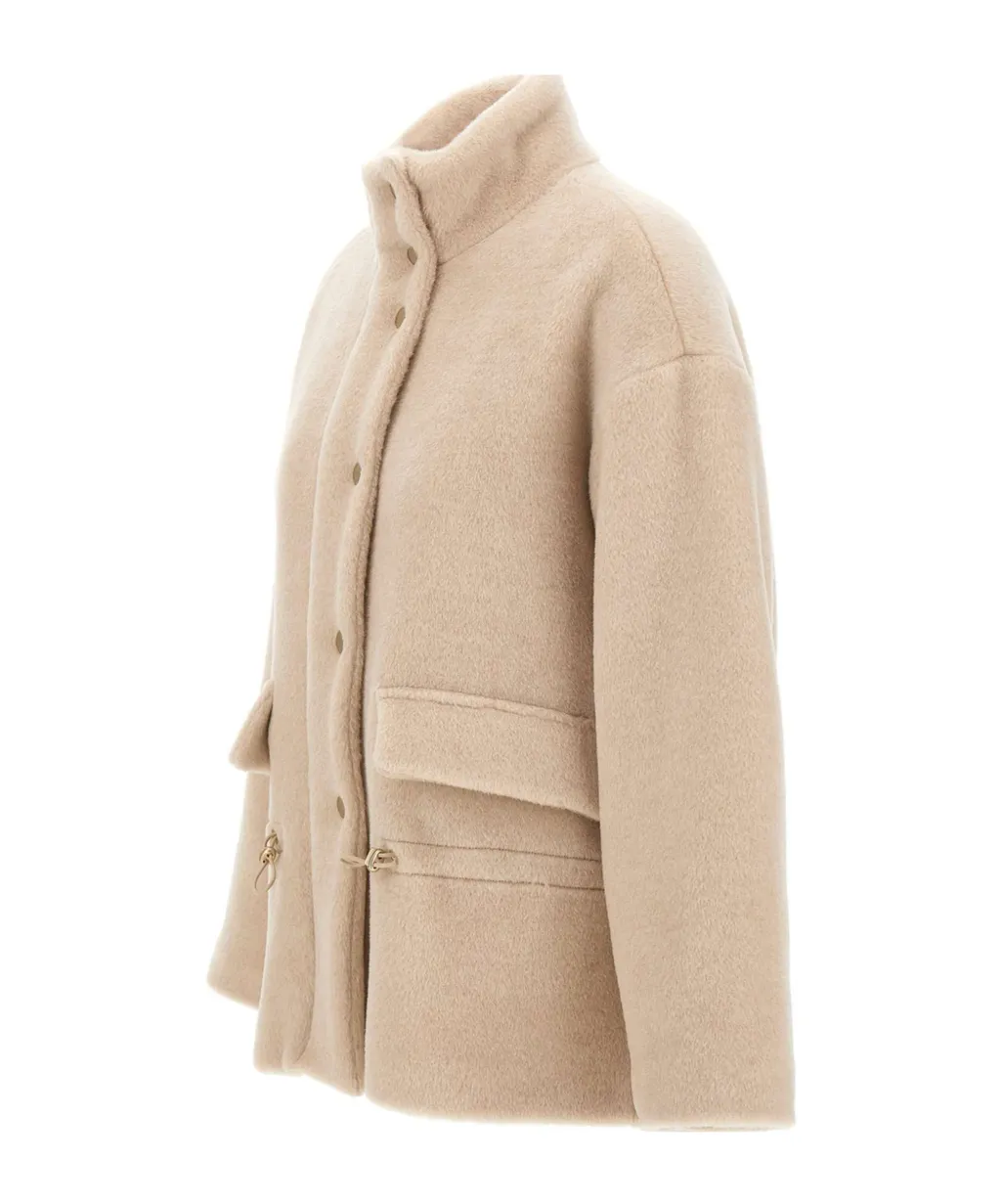 Drawstring Waist Padded Jacket