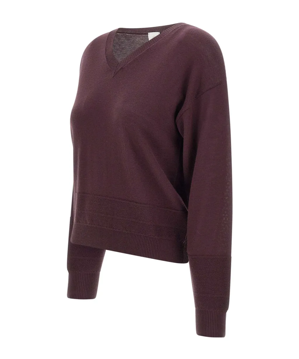 V-Neck Ribbed Knitwear