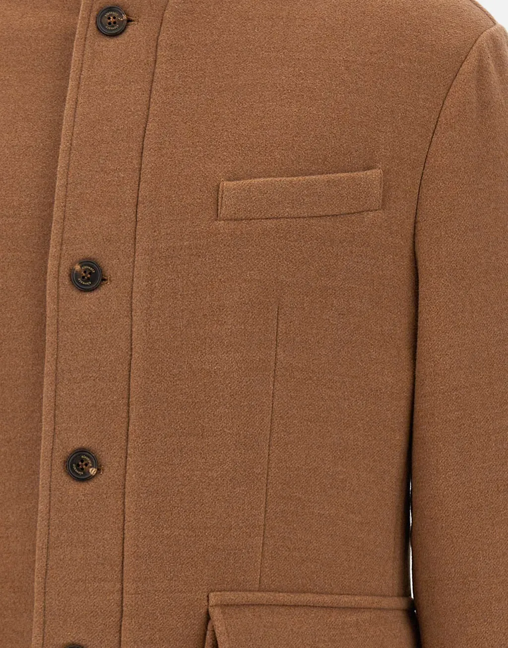 Mandarin Collar Wool Jacket