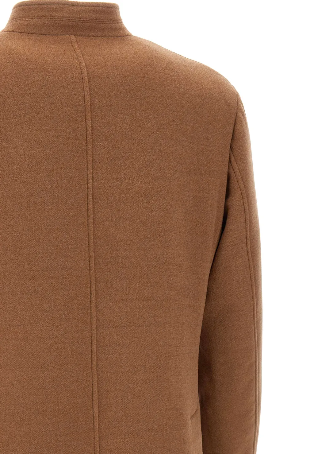 Mandarin Collar Wool Jacket