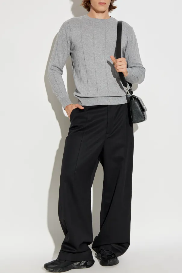 Ribbed Crew Neck Sweater