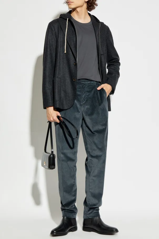 Corduroy Pleated Pants