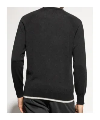 Contrasting-Trim Sweater