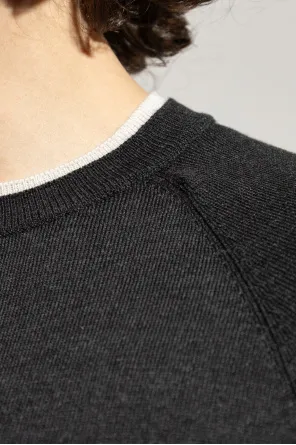 Contrasting-Trim Sweater