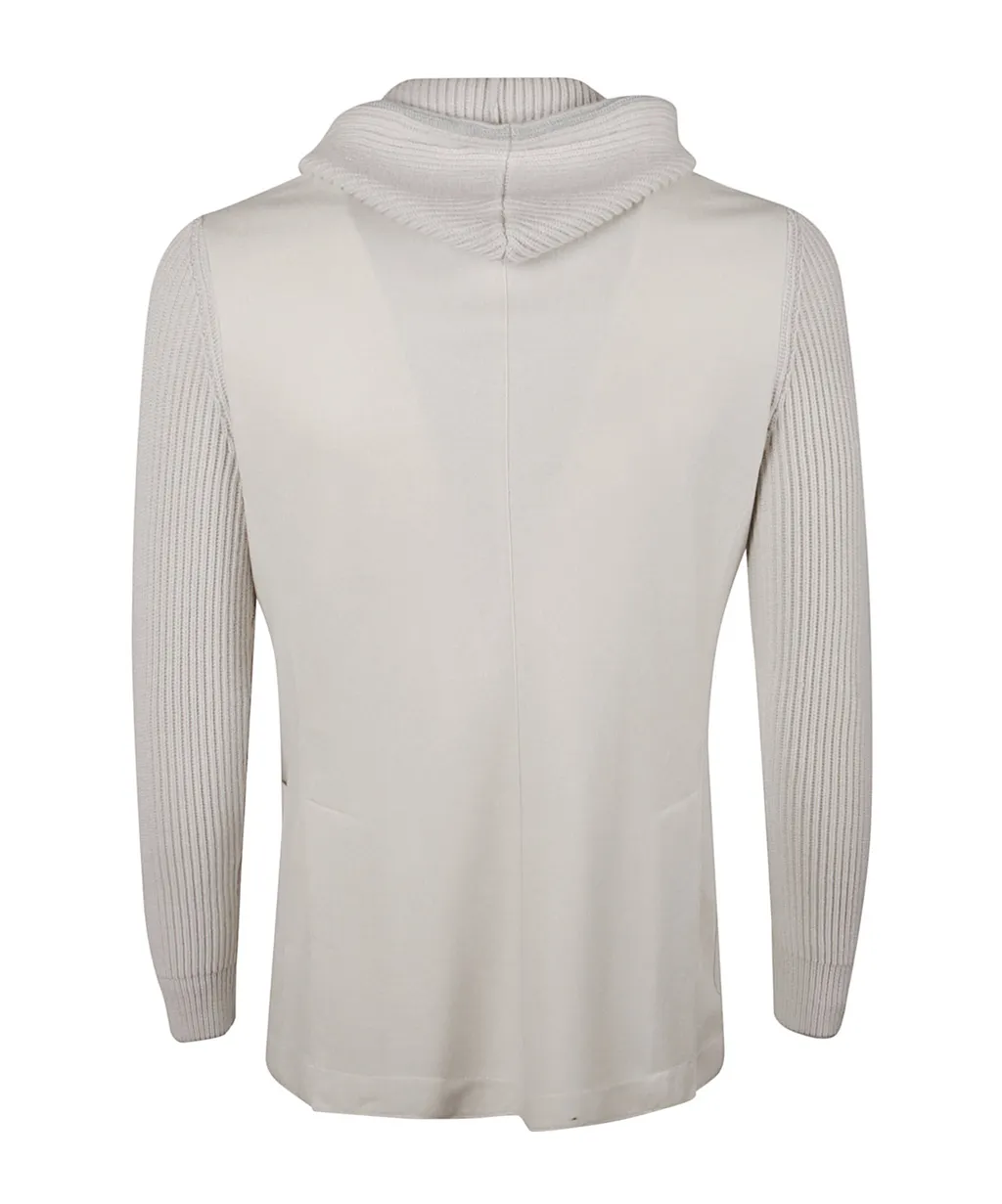 Long-Sleeved Hooded Paneled Jacket