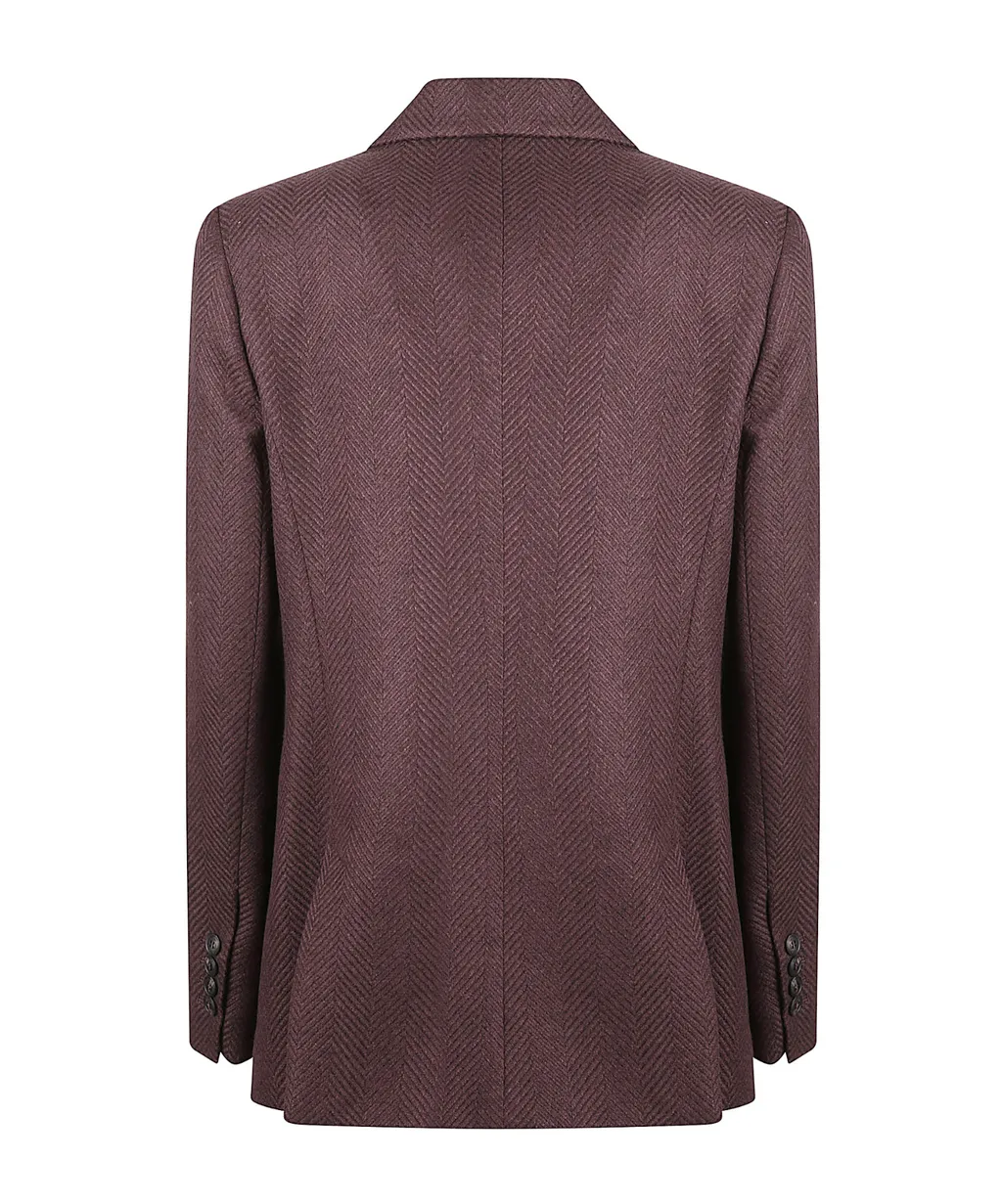 Double-Breasted Long Sleeve Suit Jacket