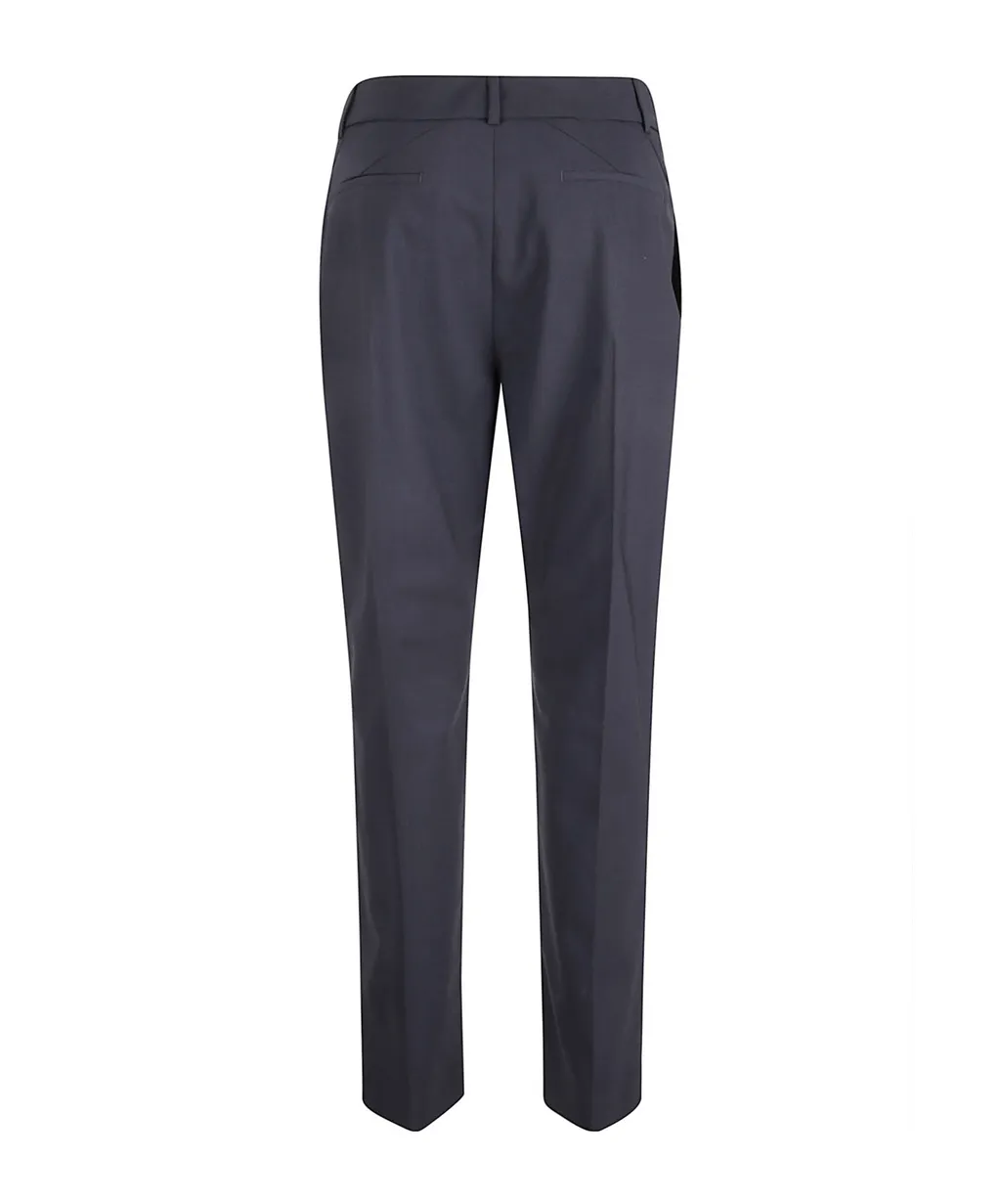 Pleated Zip-Up Track Pants