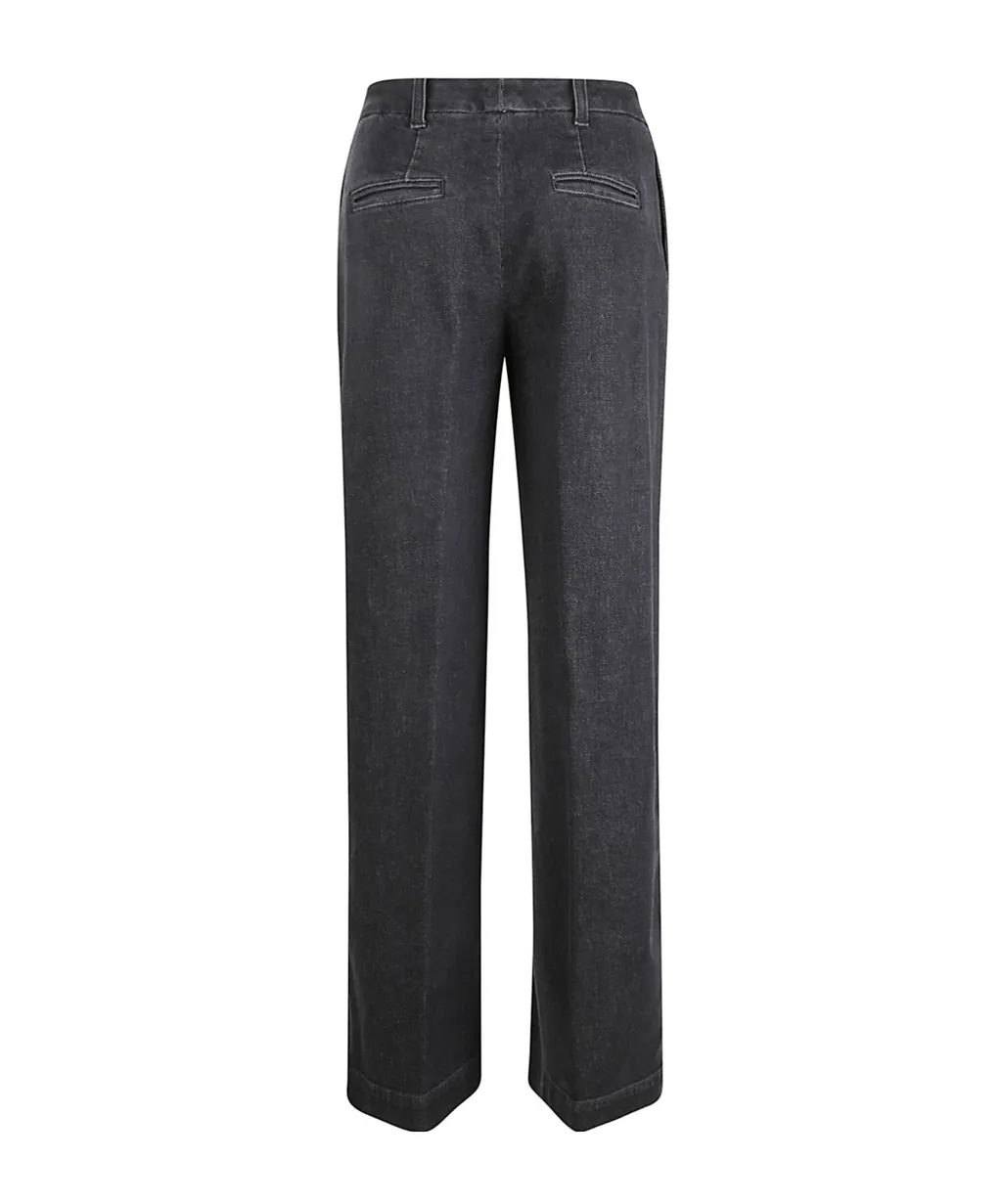 Pleated Zipper Casual Pants