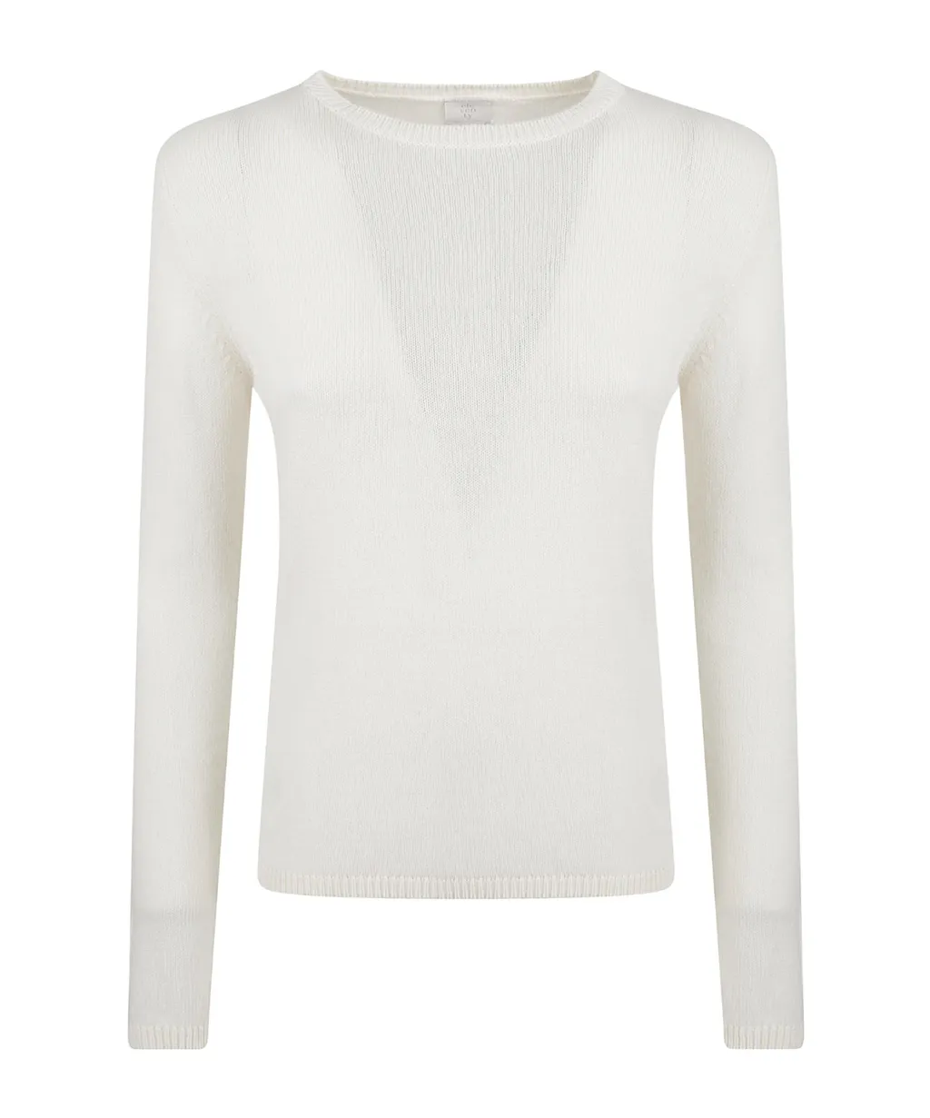 Round-Neck Long-Sleeve Knitted Sweater