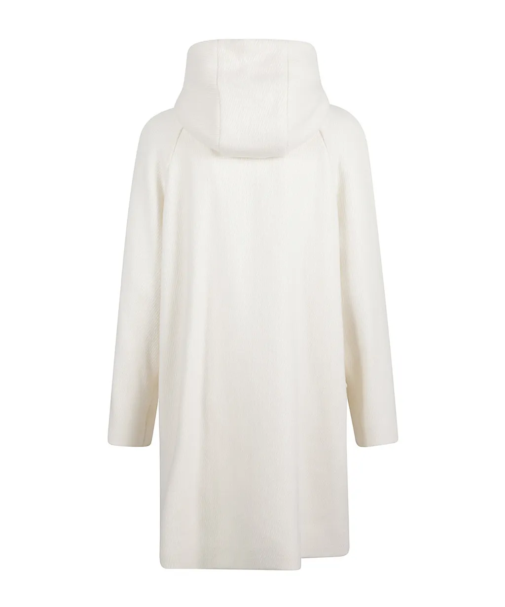 Hooded Patch-Pocket Coat