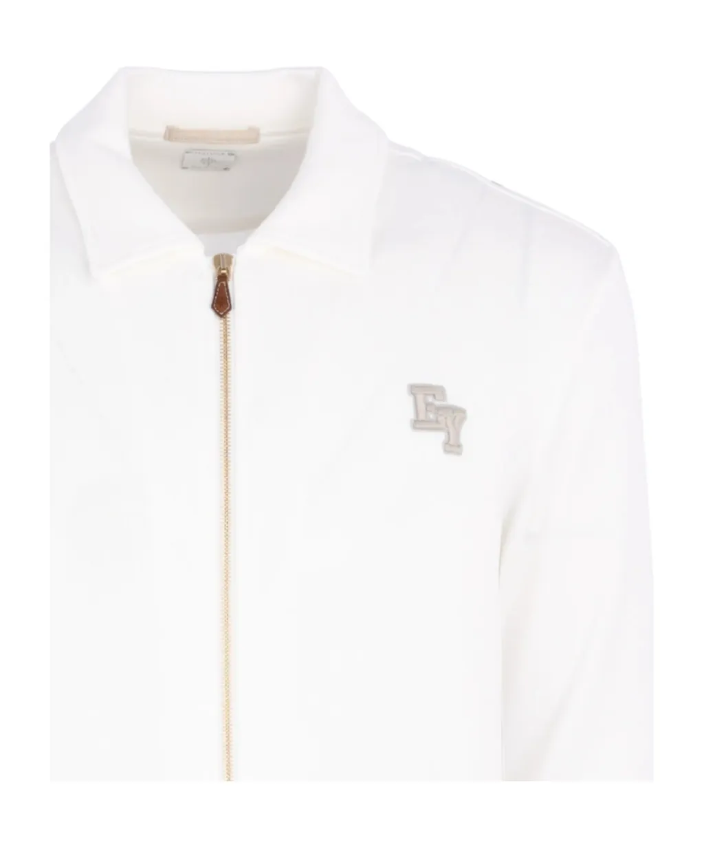 Zippered Long-Sleeved Sweatshirt