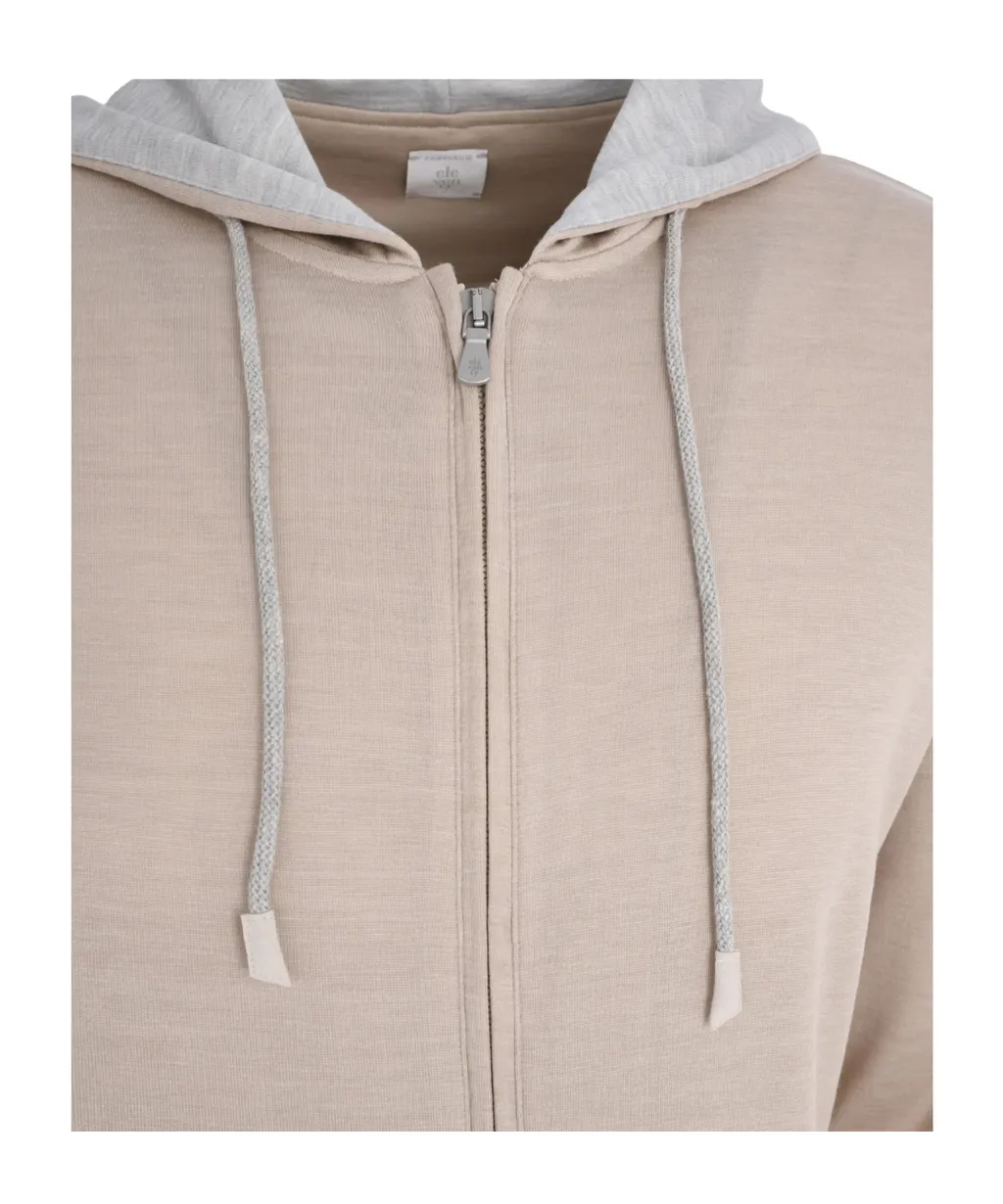 Zipper Hooded Sweatshirt