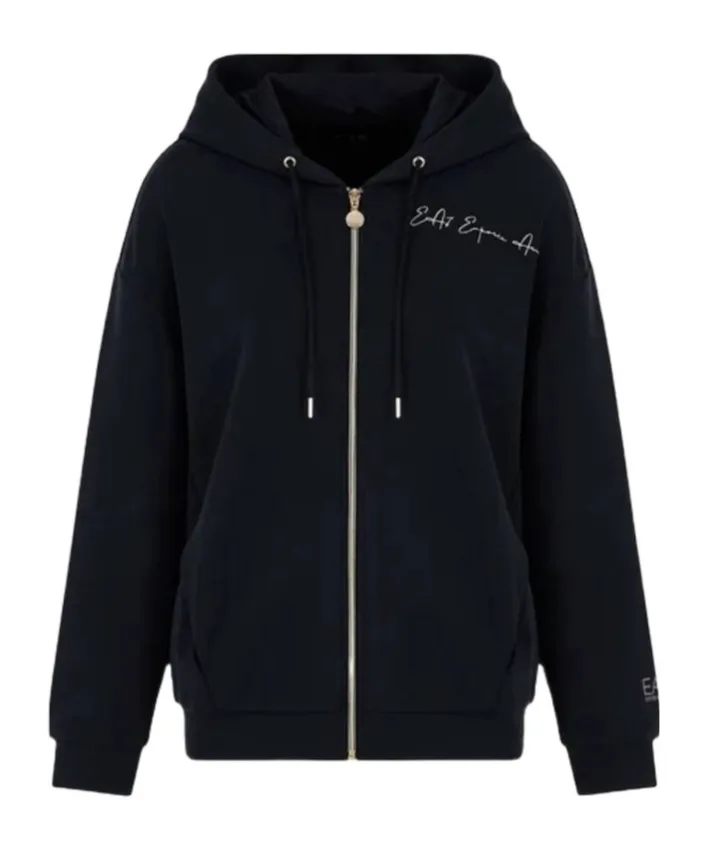Logo Hooded Zipper Sweatshirt