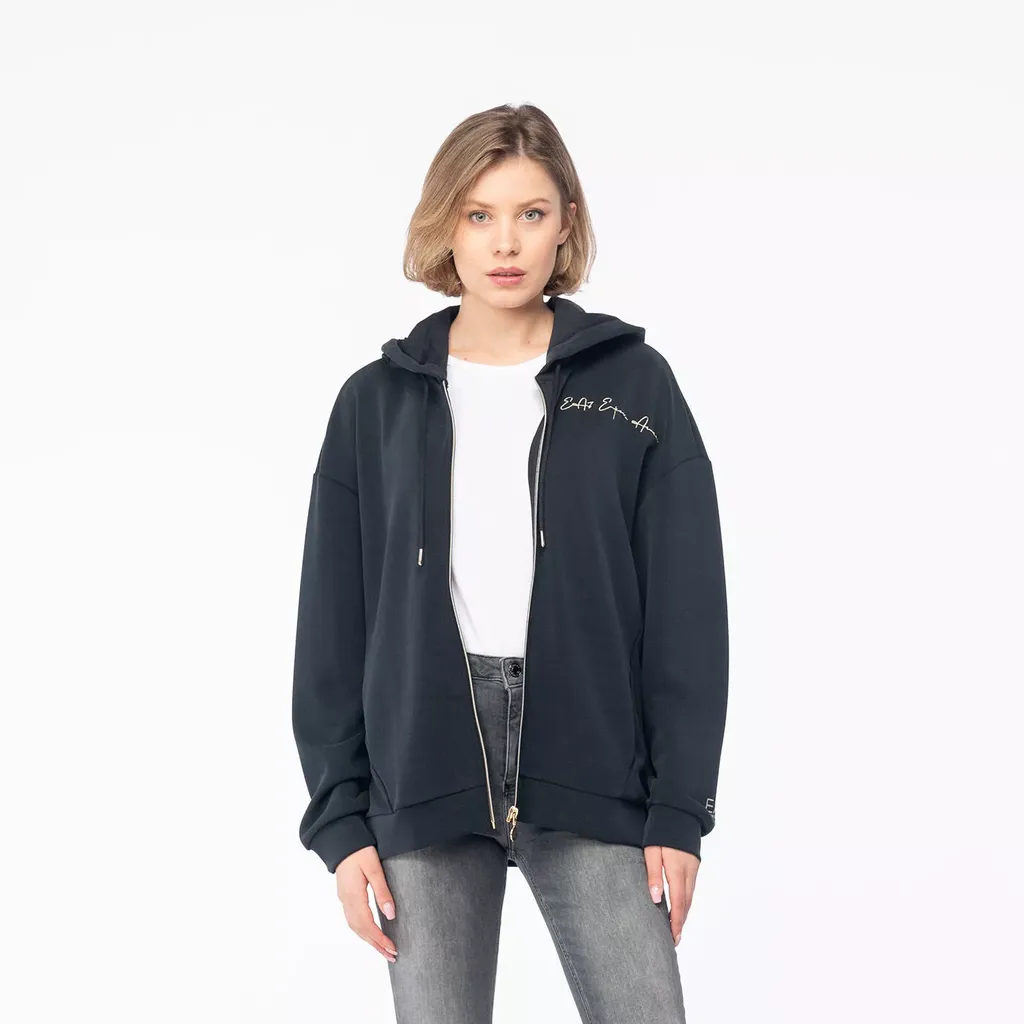 Logo Hooded Zipper Sweatshirt