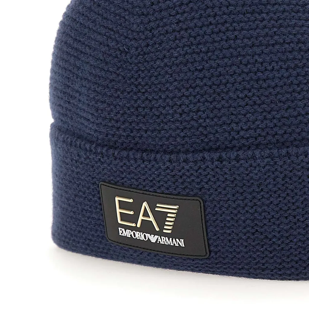 Logo-Patch Wool-Blend Beanie