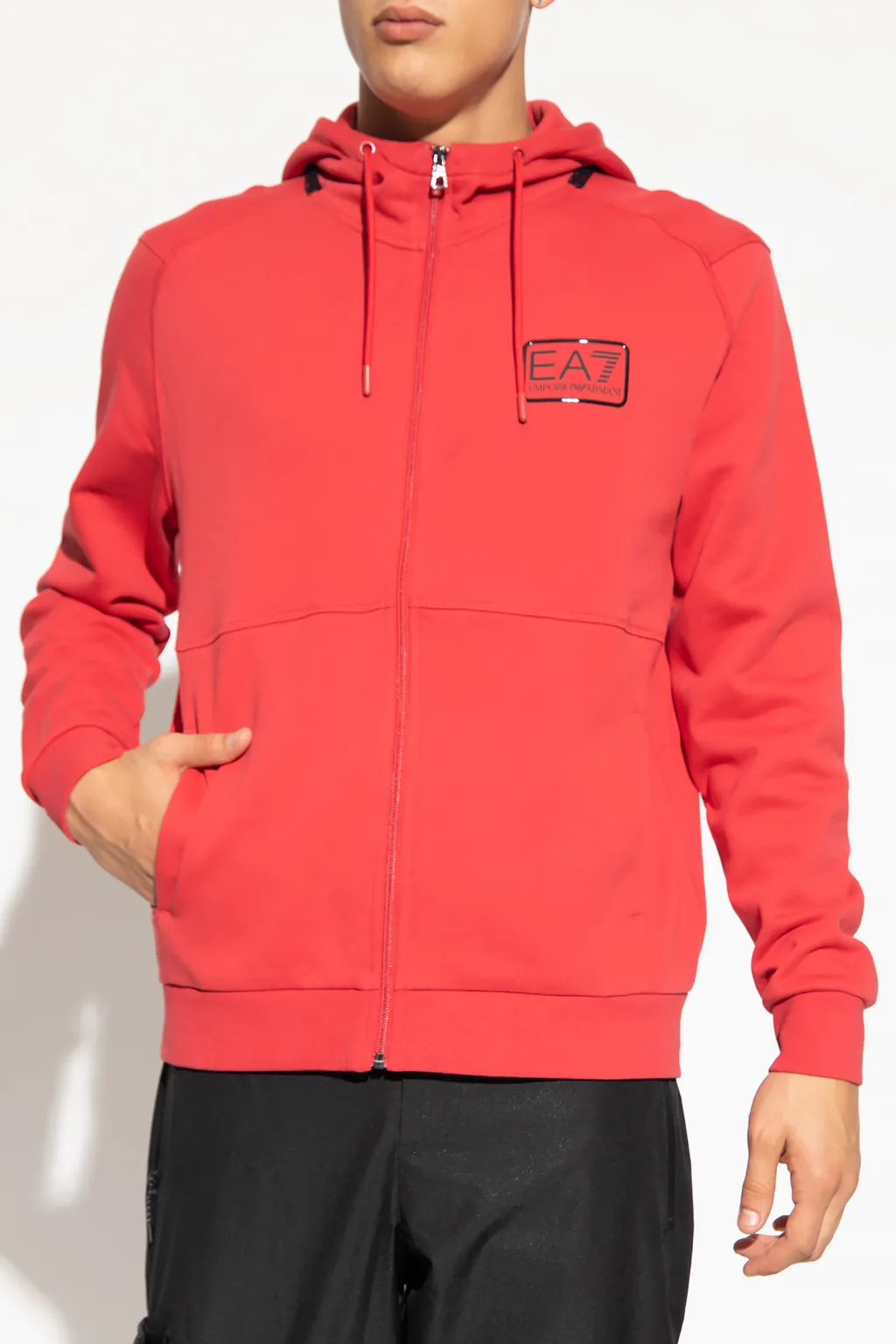 Logo-Patch Zip-Up Cardigan
