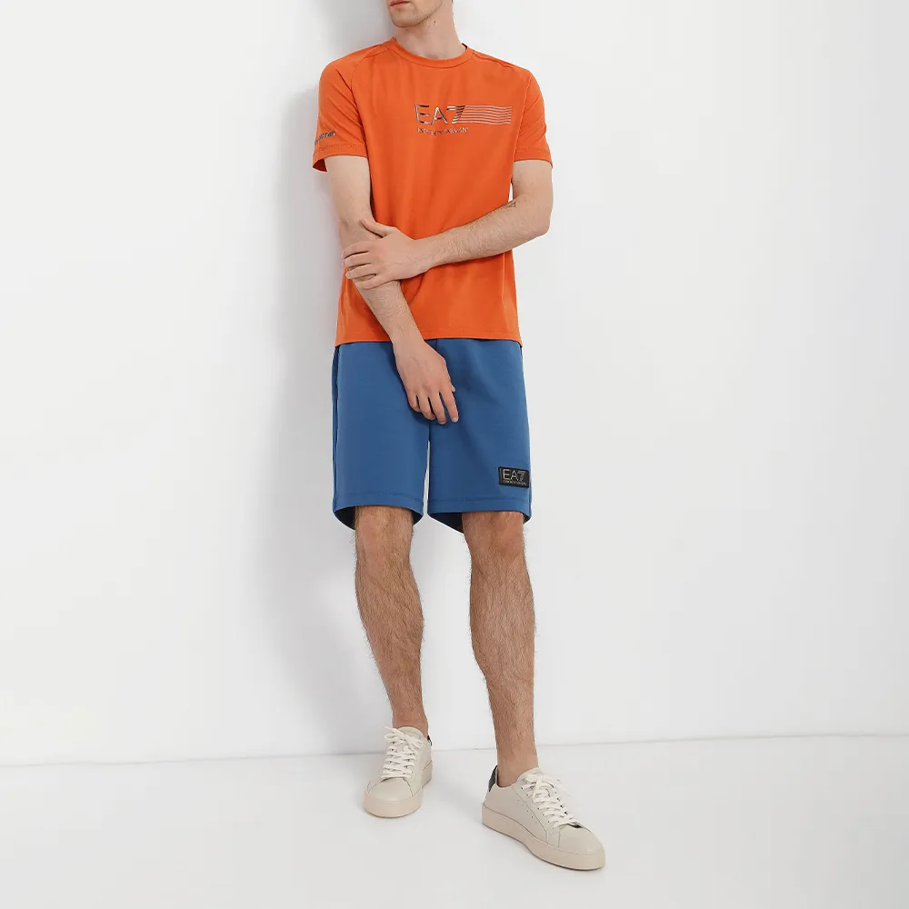 Line Logo Shoulder Collar T-Shirt