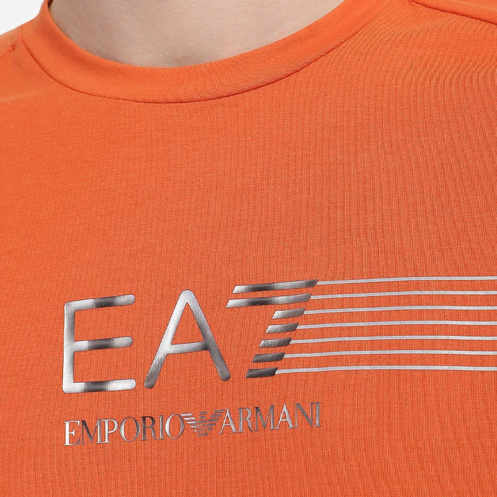 Line Logo Shoulder Collar T-Shirt