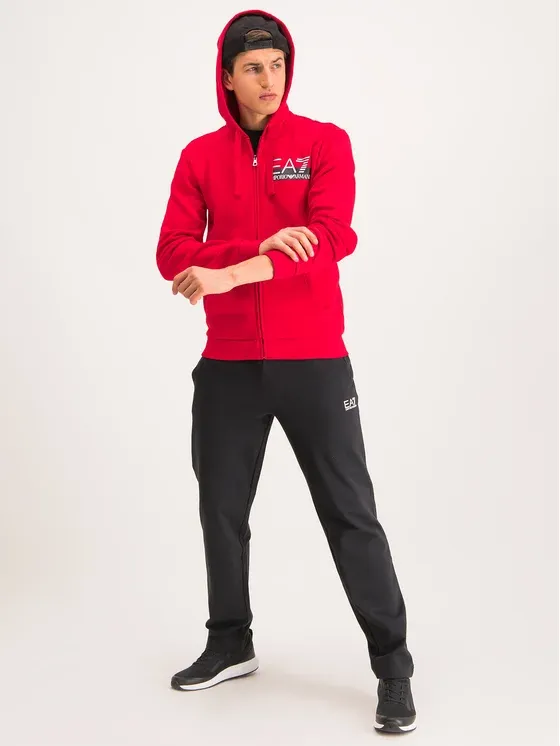Zippered Hooded Sweatshirt