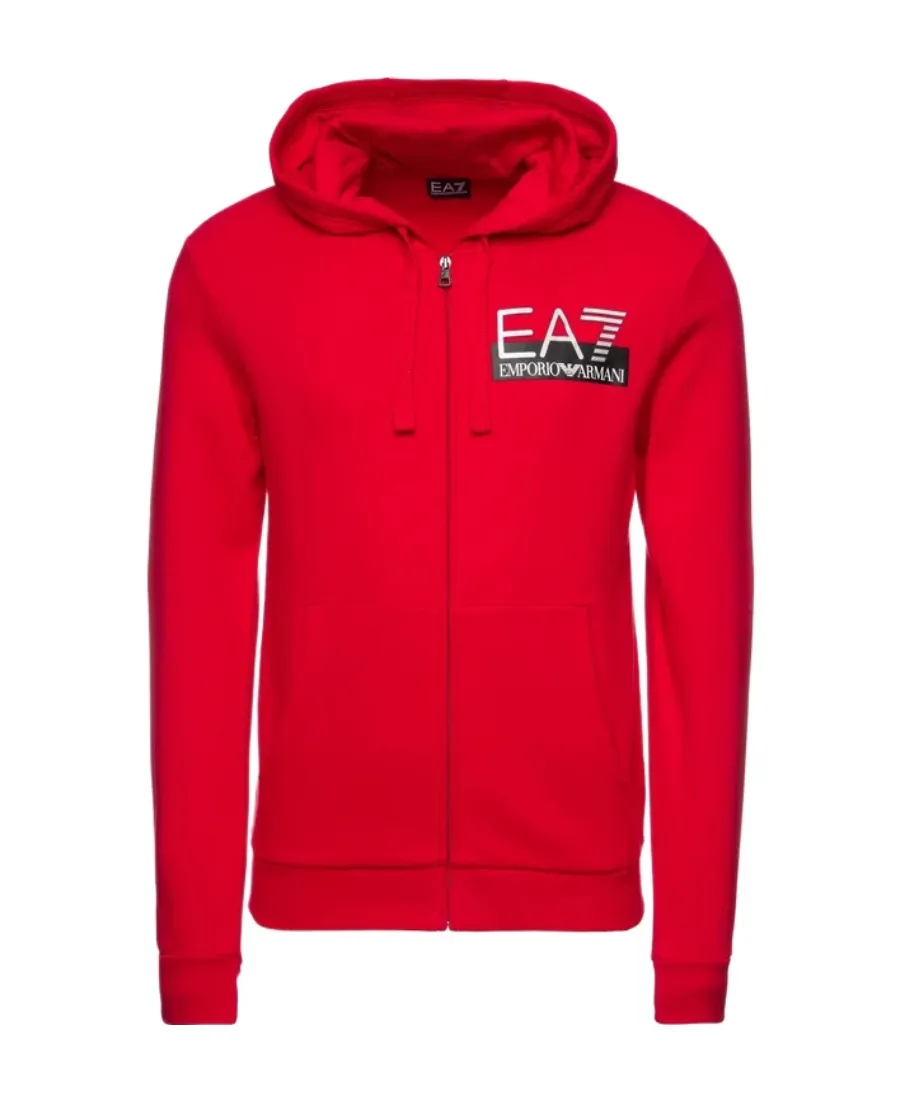 Zippered Hooded Sweatshirt