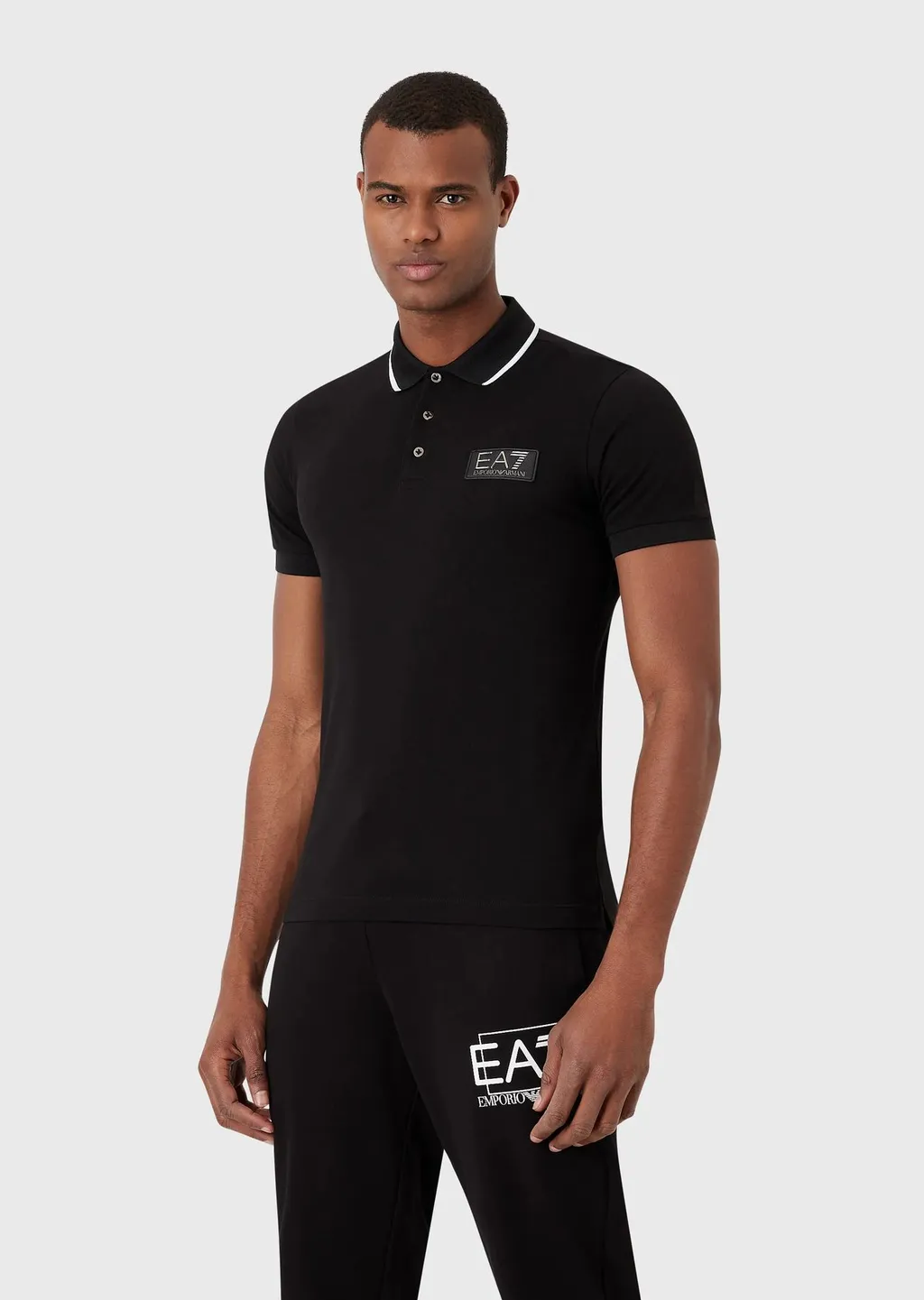 Logo Patch Cotton Polo Shirt
