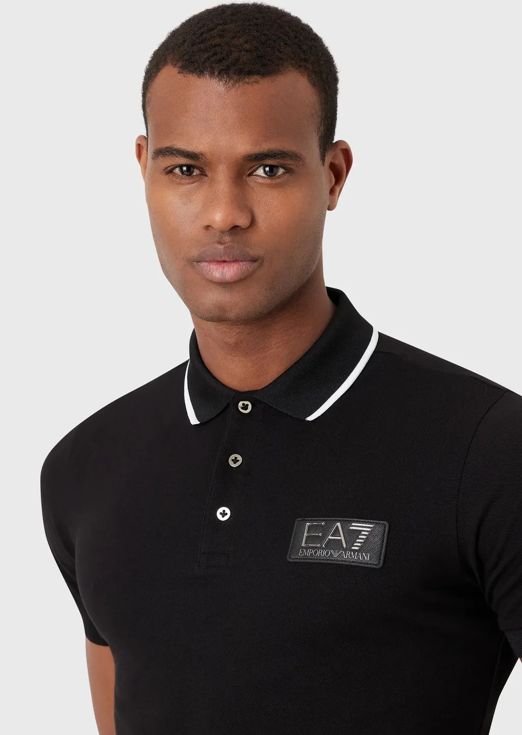 Logo Patch Cotton Polo Shirt